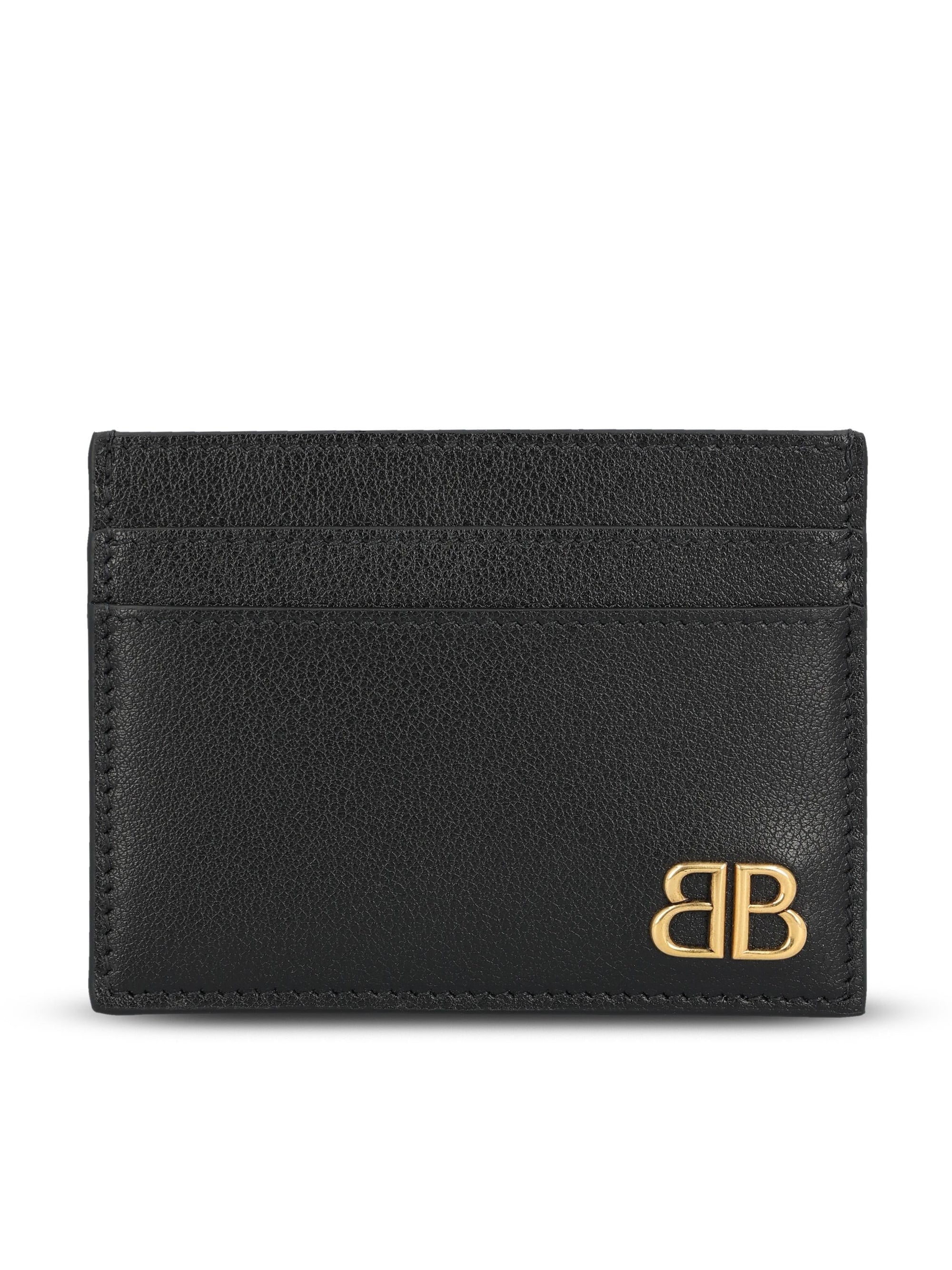 Оригінальна Bb Cardholder In Leather Balenciaga – боковий вид