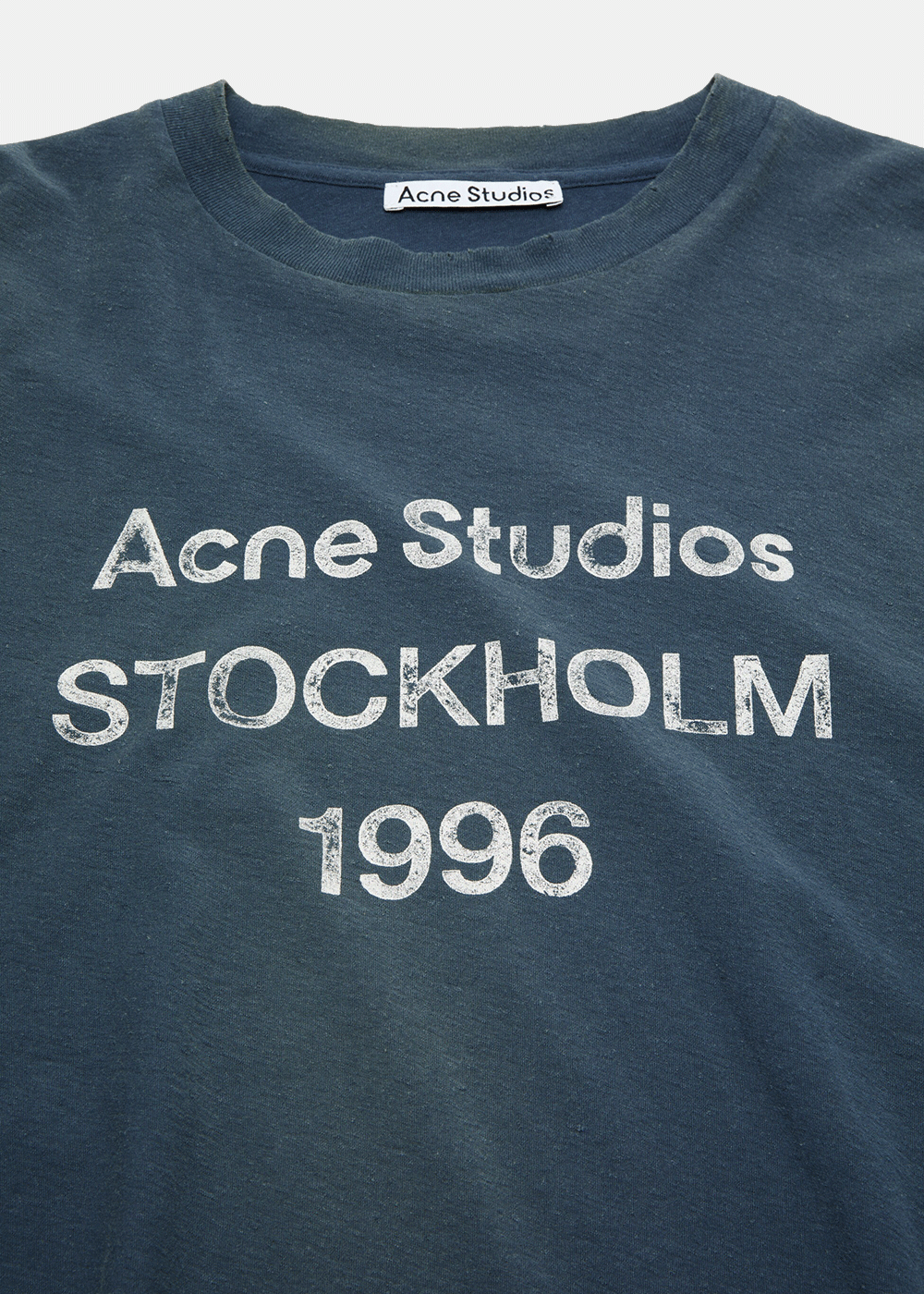 Оригінальна Dark Blue Logo T-Shirt Acne studios – детальний вид