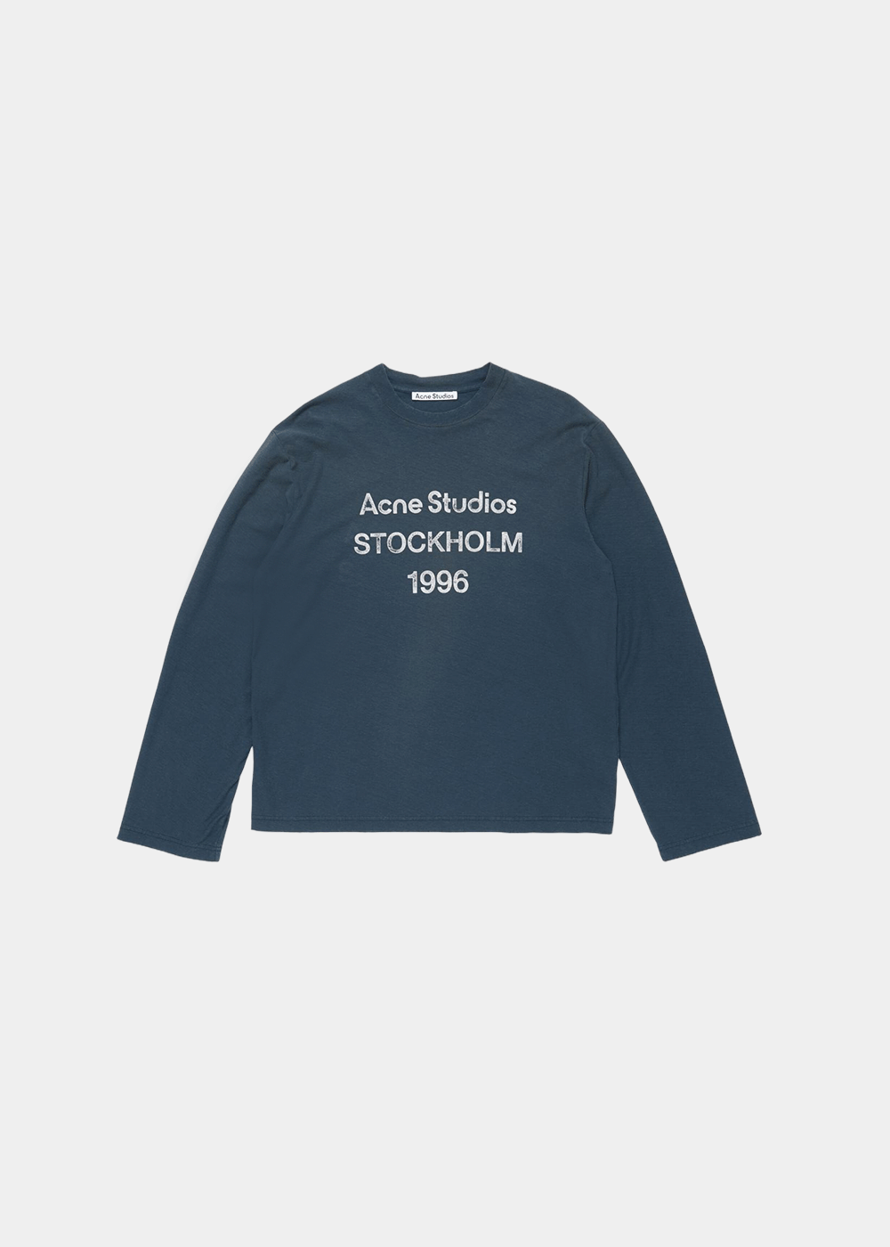 Оригінальна Dark Blue Logo T-Shirt Acne studios – боковий вид