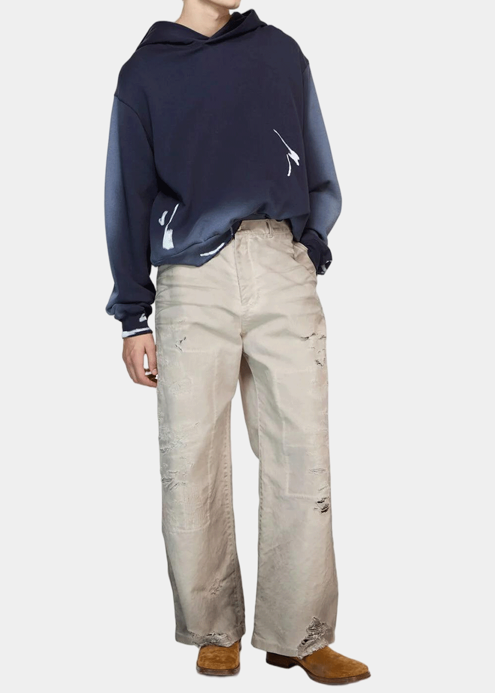 Light Taupe Mended Denim Trousers Acne studios оригінал – Купити в Україні – детальний вид