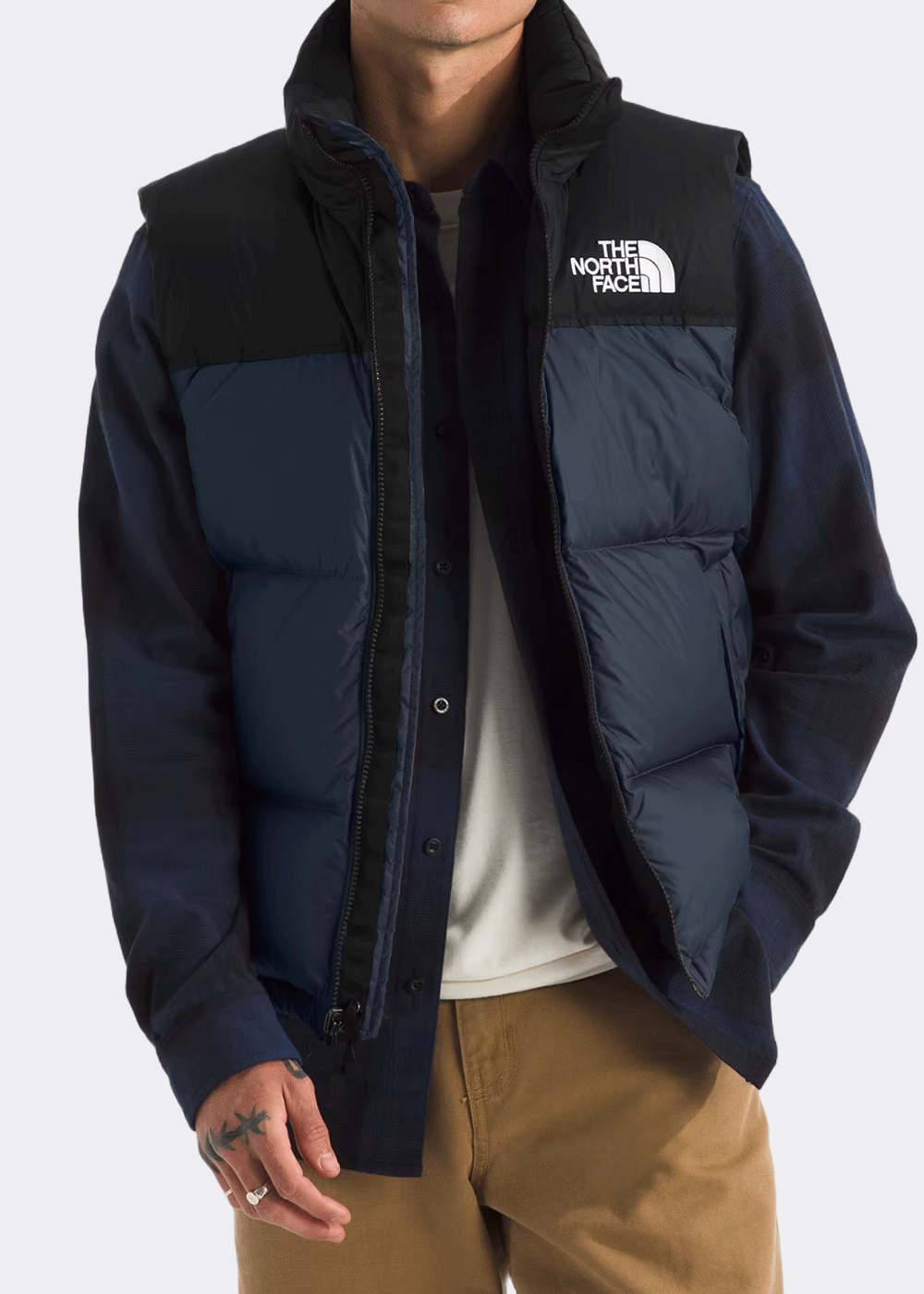 Оригінальна Summit Navy Mens 1996 Retro Nuptse Vest The north face – детальний вид