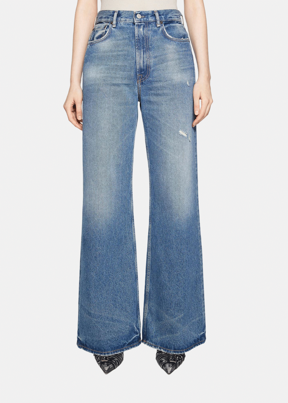 MID Blue Regular Fit Jeans Acne studios – Гарантія оригінальності – вид ззаду