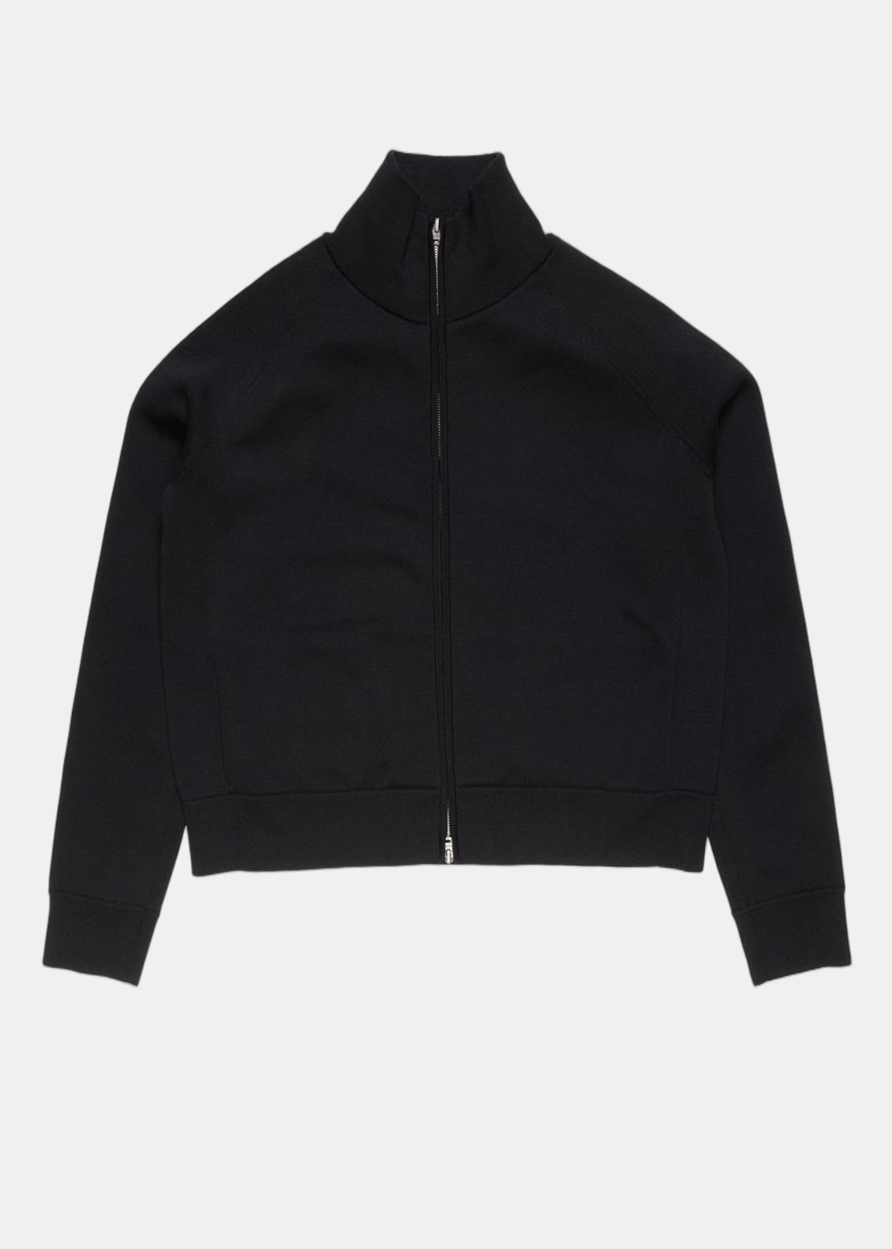 Black Zip-Up Logo Cardigan Acne studios – Гарантія оригінальності – боковий вид