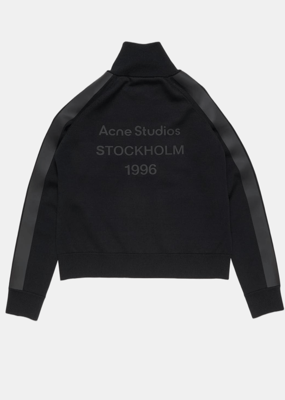 Black Zip-Up Logo Cardigan Acne studios – Гарантія оригінальності – вид ззаду