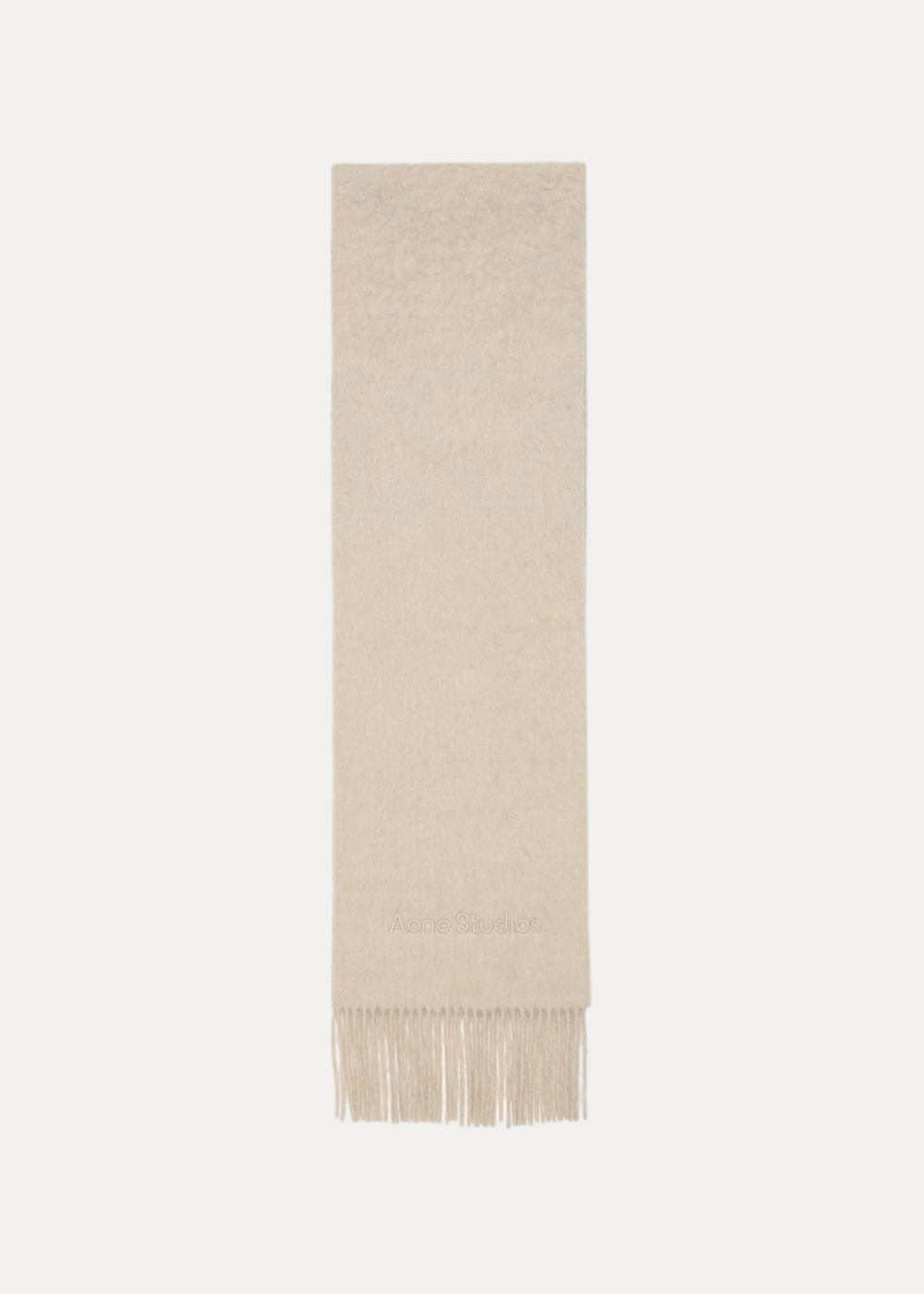 Оригінальна Oatmeal Melange Logo Scarf Acne studios – боковий вид