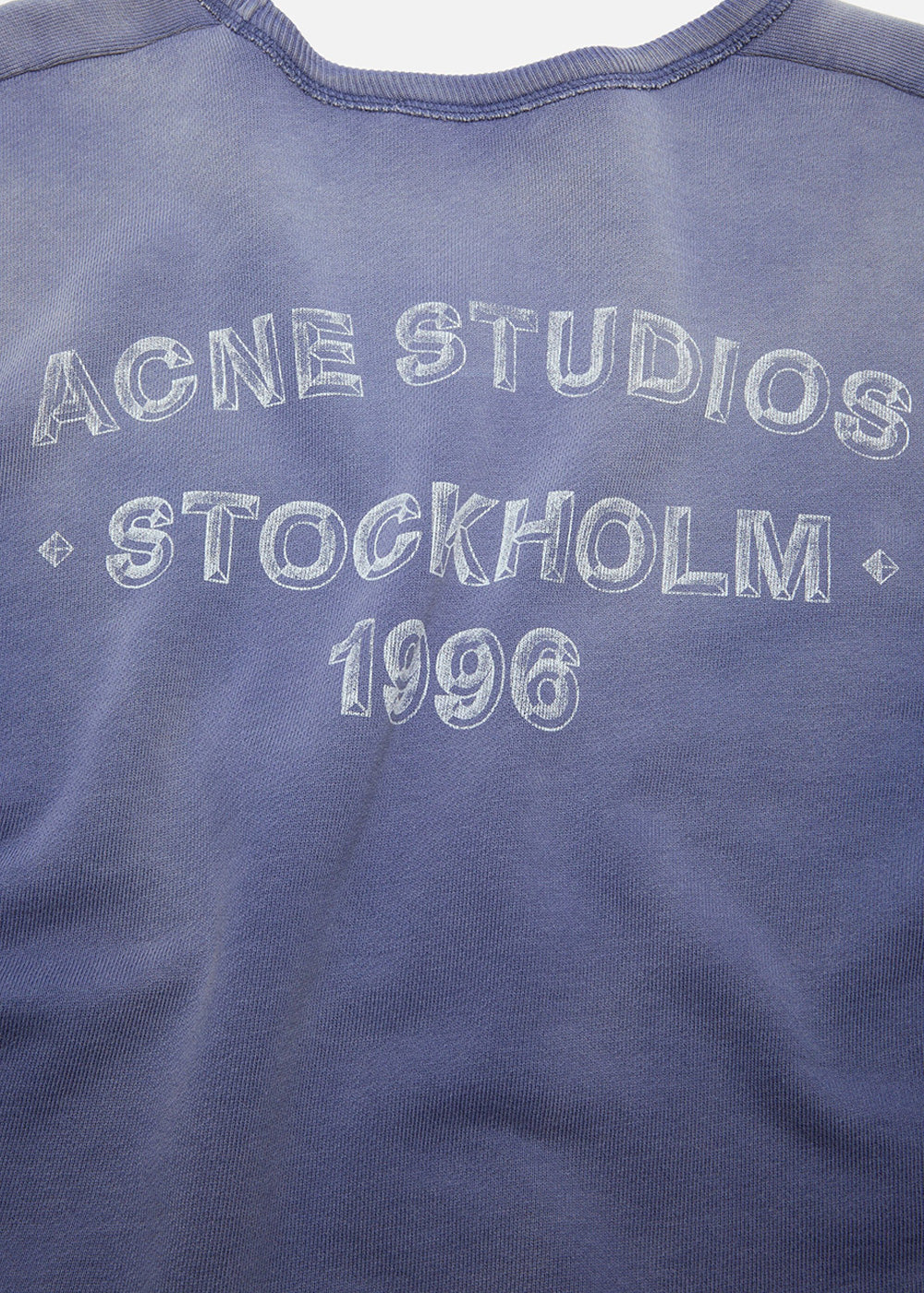 Оригінальна Navy Sprayed Logo Sweatshirt Acne studios – детальний вид