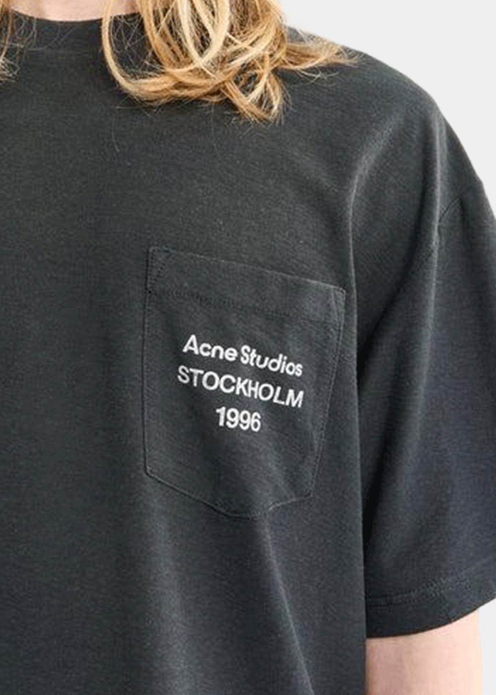 Оригінальна Black Logo T-Shirt Acne studios – детальний вид