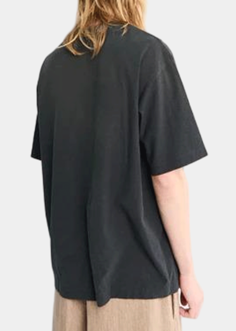 Оригінальна Black Logo T-Shirt Acne studios – вид ззаду