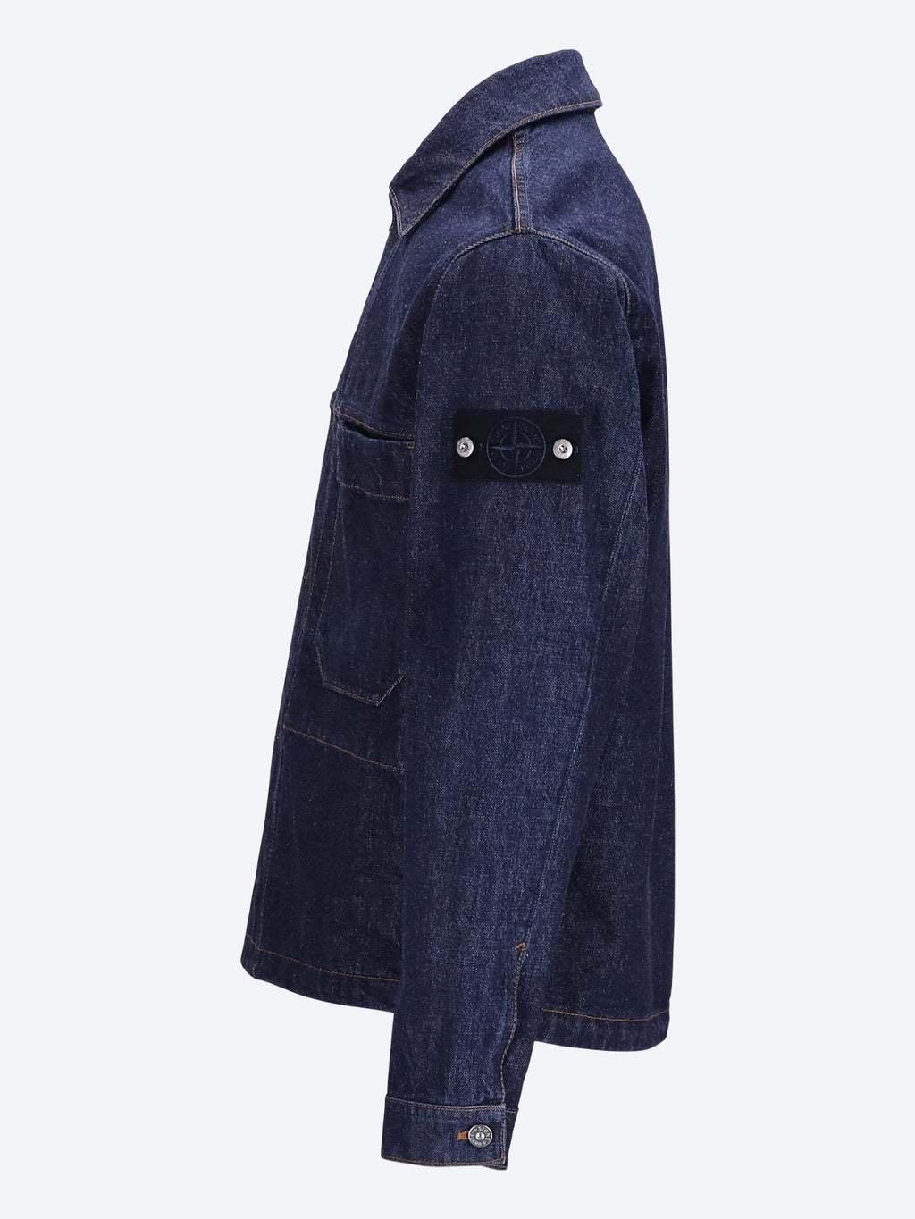 Оригінальна Indigo Denim-Rinsed Biker Jacket Stone island – вид ззаду