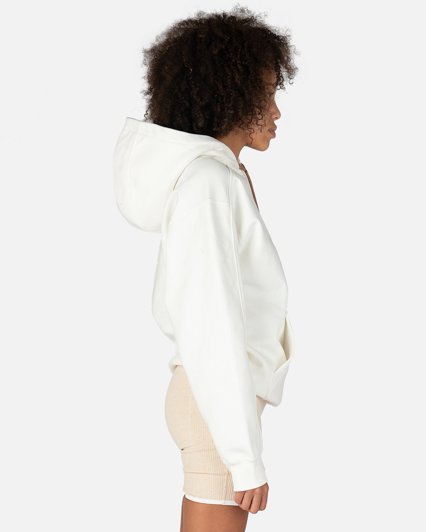 Оригінальна Jacquemus Fleece Hoodie In Sail Nike – вид ззаду