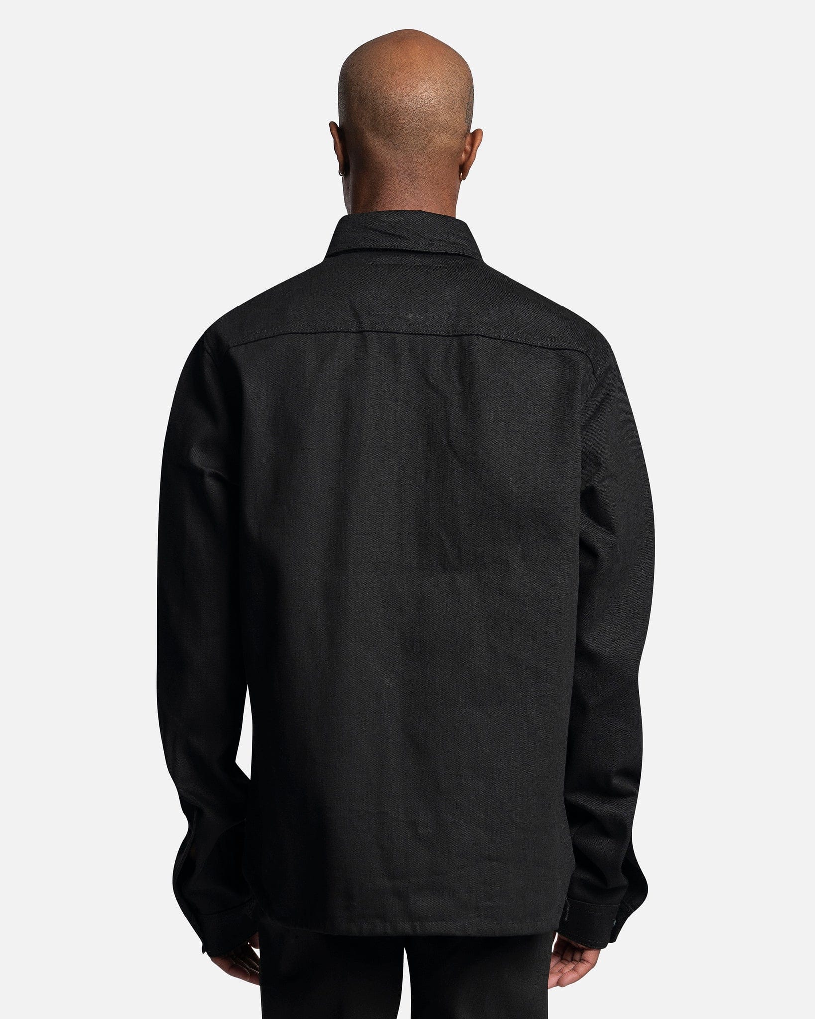 Japanese Denim Outershirt In Black Rick owens – Гарантія оригінальності – детальний вид