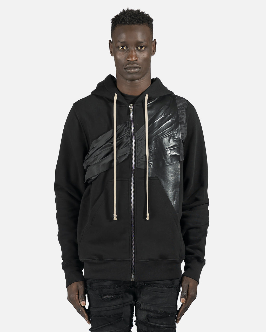 Jason Hoodie In Black Rick owens – Гарантія оригінальності – боковий вид