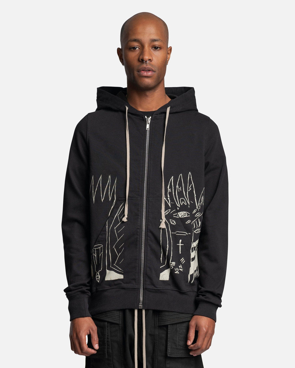 Jason Hoodie In Black Rick owens – Гарантія оригінальності – боковий вид