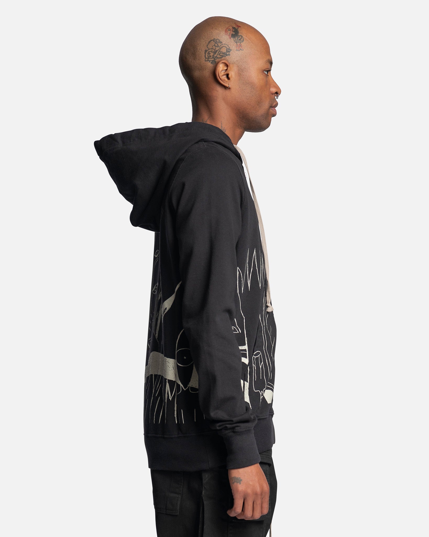 Jason Hoodie In Black Rick owens – Гарантія оригінальності – вид ззаду