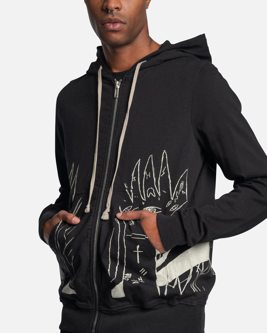 Jason Hoodie In Black Rick owens – Гарантія оригінальності – збільшений вид