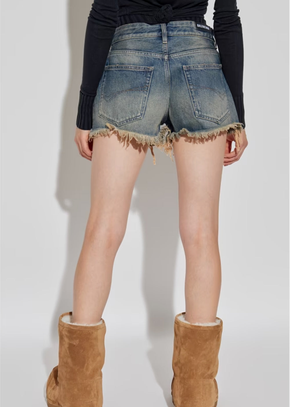 Blue Mini Denim Shorts Balenciaga – Гарантія оригінальності – збільшений вид
