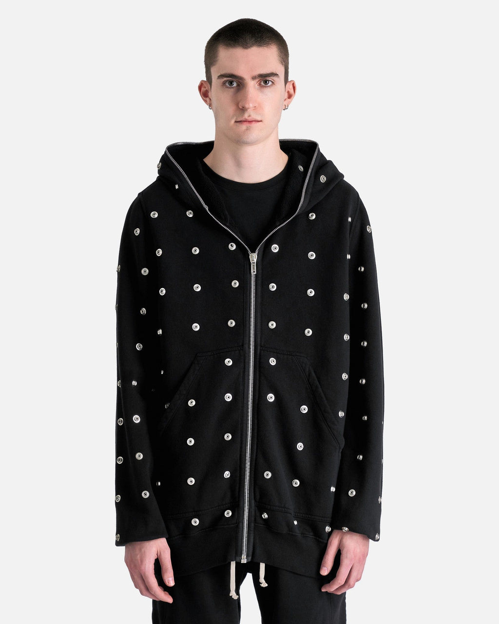 Jumbo Gimp Hoodie In Black Rick owens оригінал – Купити в Україні – боковий вид