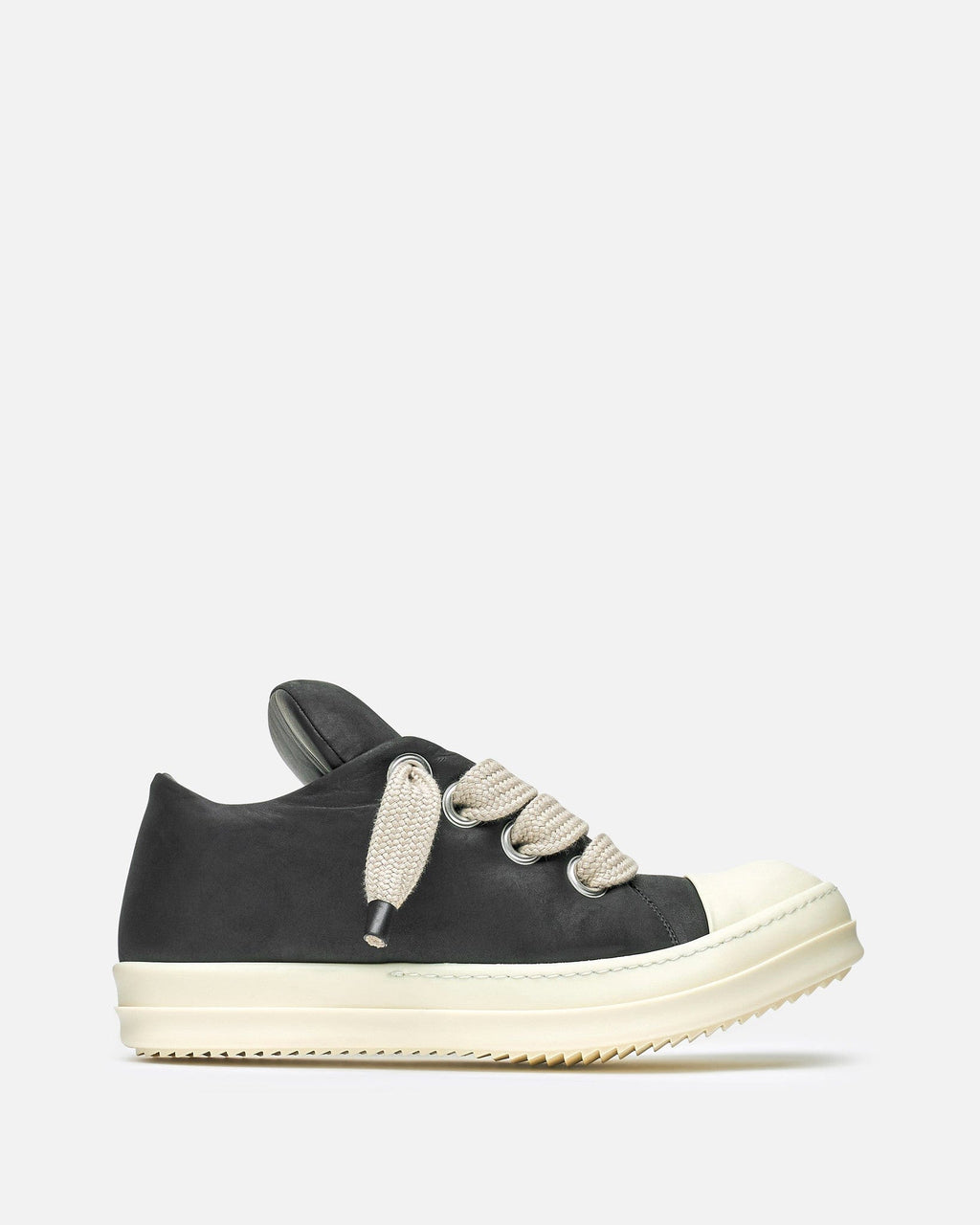 Jumbo Lace Padded Low Sneaks In Black Rick owens – Гарантія оригінальності – боковий вид