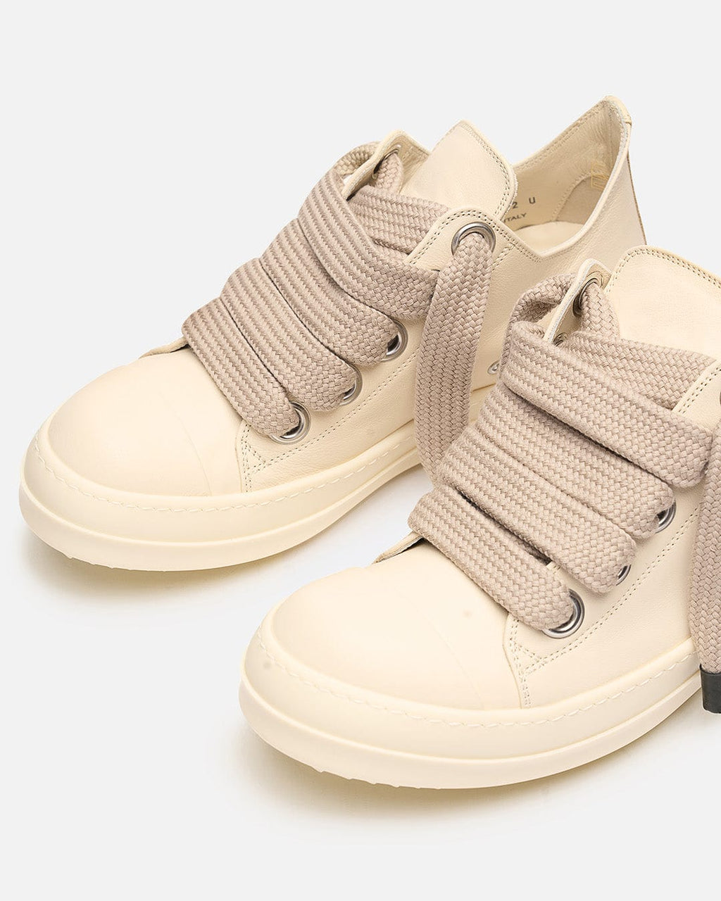 Jumbo Lace Sneakers In Milk Rick owens – Гарантія оригінальності – збільшений вид