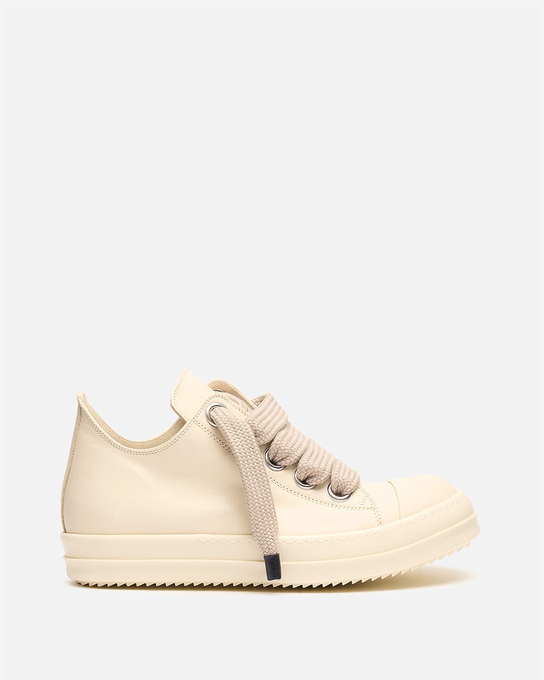 Jumbo Lace Sneakers In Milk Rick owens – Гарантія оригінальності – боковий вид