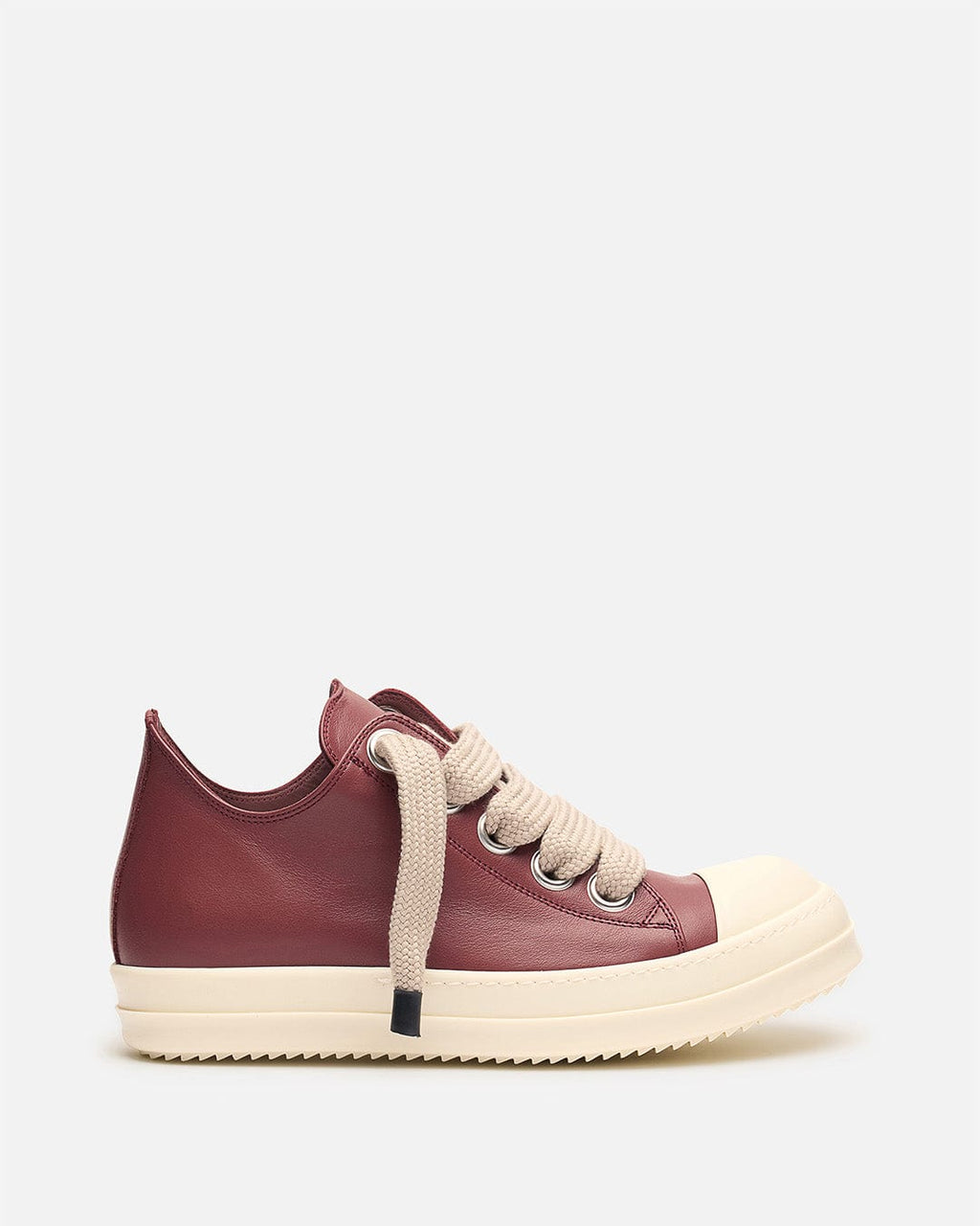 Jumbo Lace Sneakers In Rosewood Rick owens – Гарантія оригінальності – боковий вид