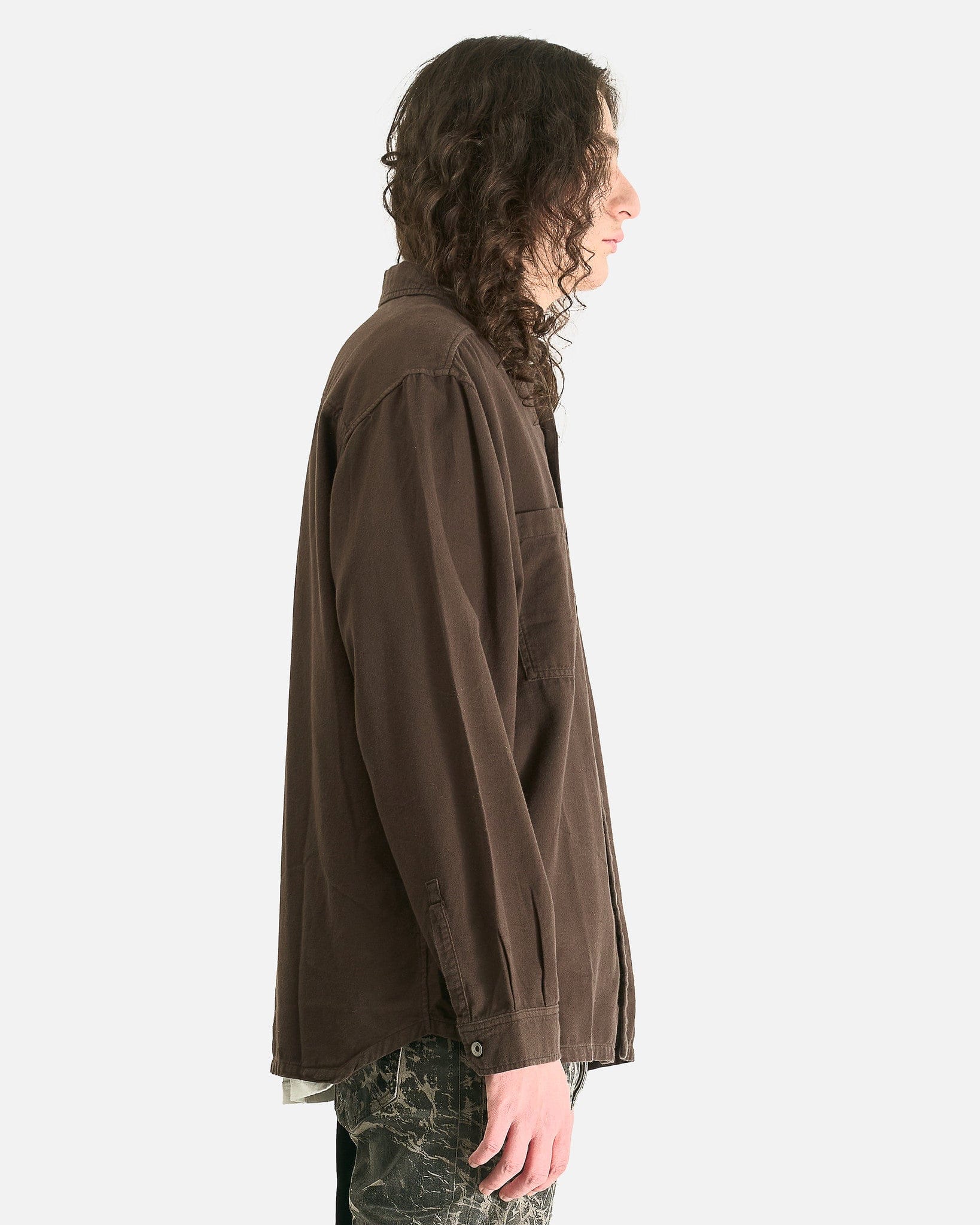 Jumbo Outershirt In Dark Dust Rick owens – Гарантія оригінальності – вид ззаду