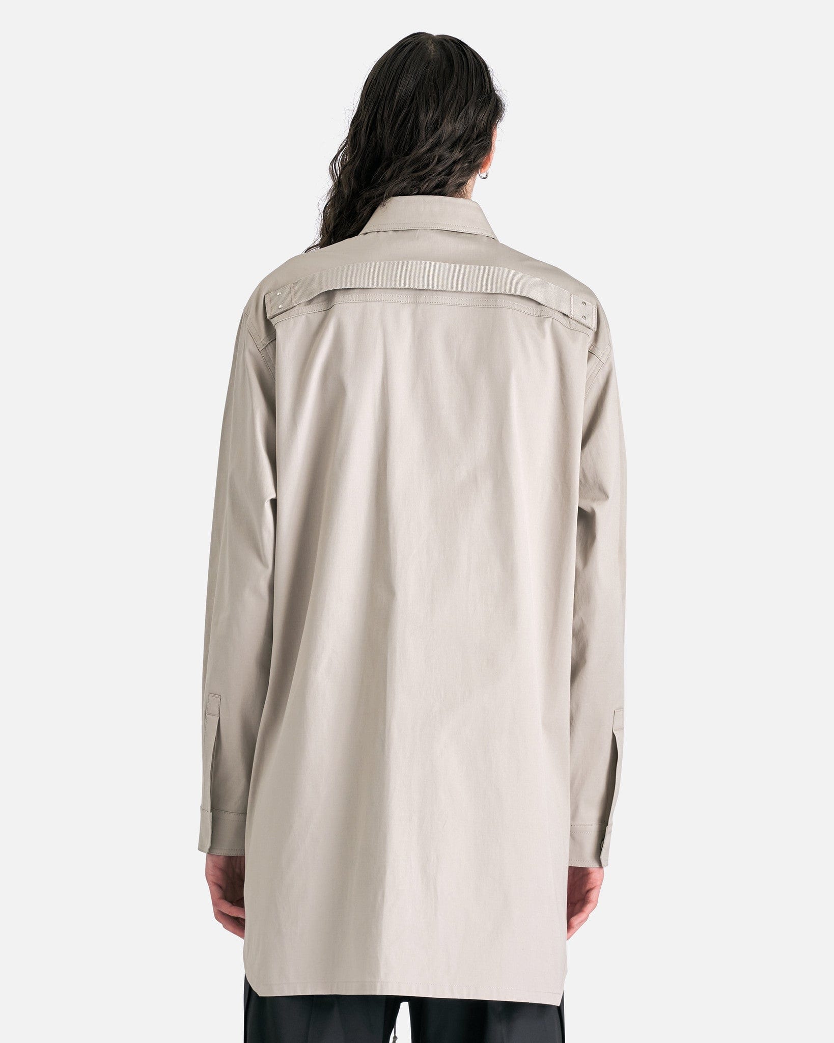 Jumbo Outershirt In Pearl Rick owens – Гарантія оригінальності – детальний вид