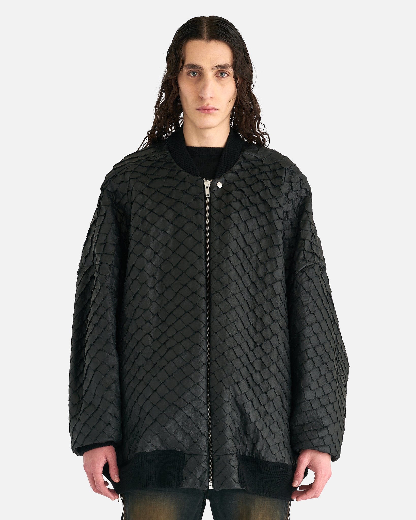 Jumbo Peter Flight Jacket In Black Rick owens – Гарантія оригінальності – боковий вид