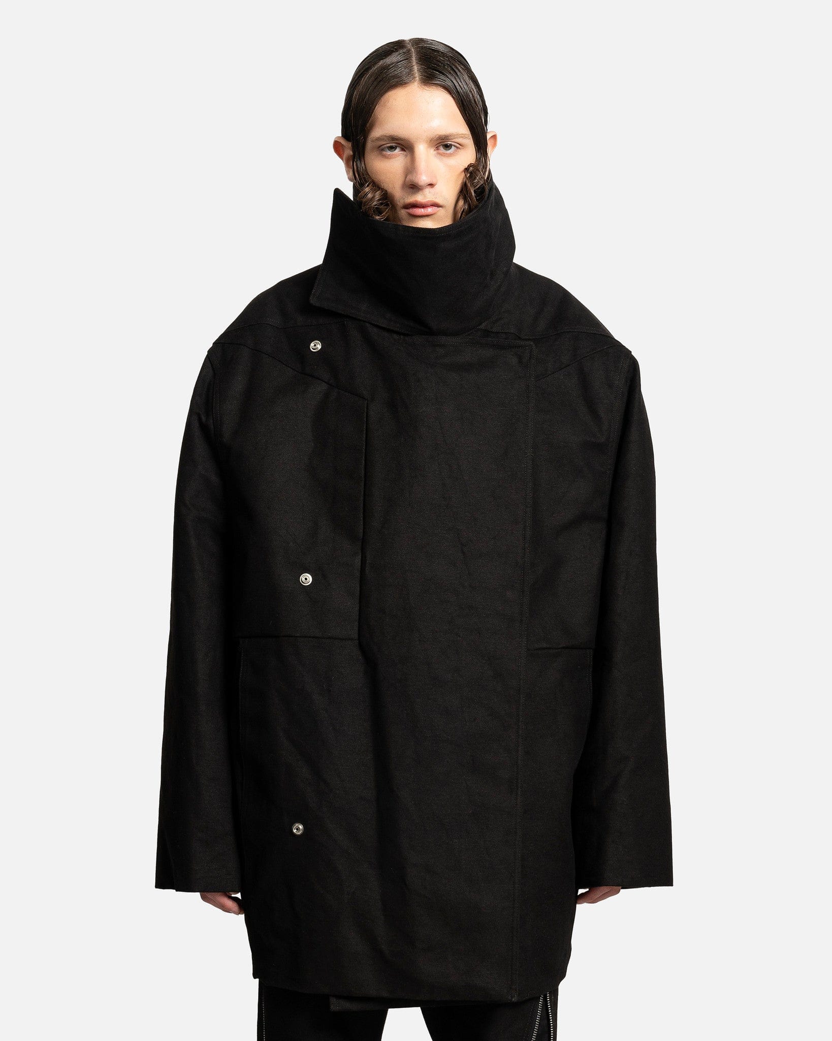 Jumbo Poncho Drella In Black Rick owens оригінал – Купити в Україні – боковий вид