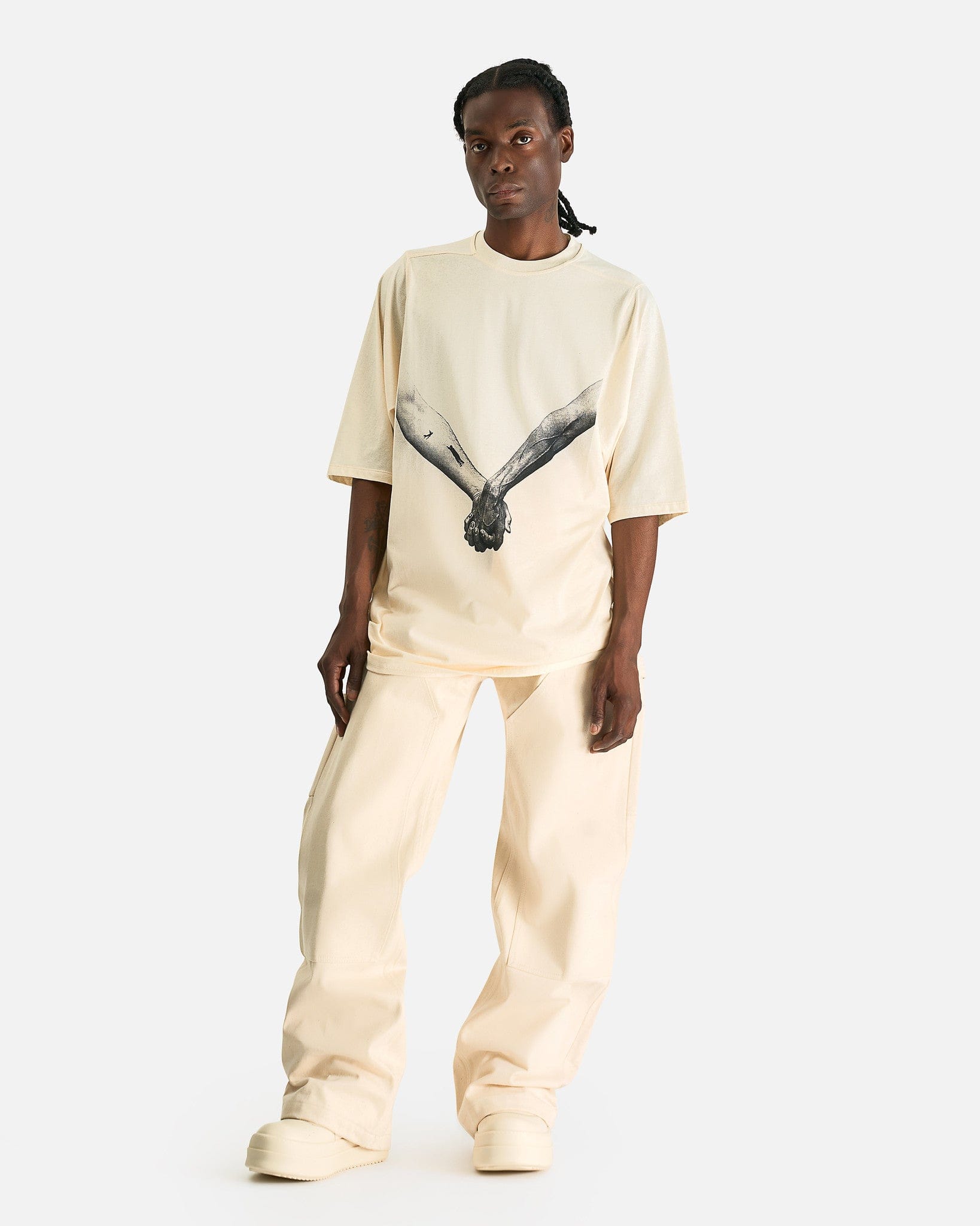 Оригінальна Jumbo Ss T In Natural Rick owens – збільшений вид