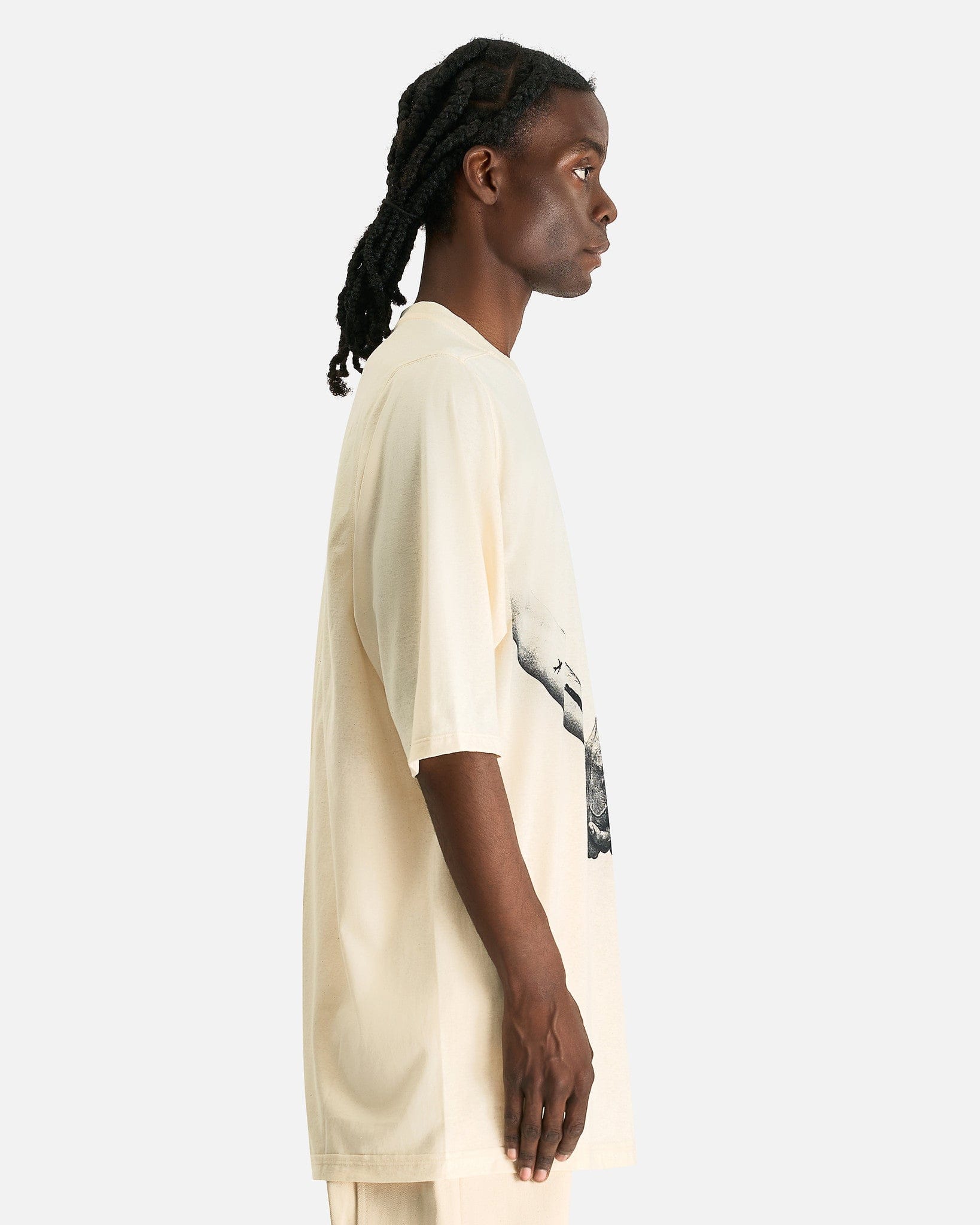 Оригінальна Jumbo Ss T In Natural Rick owens – вид ззаду