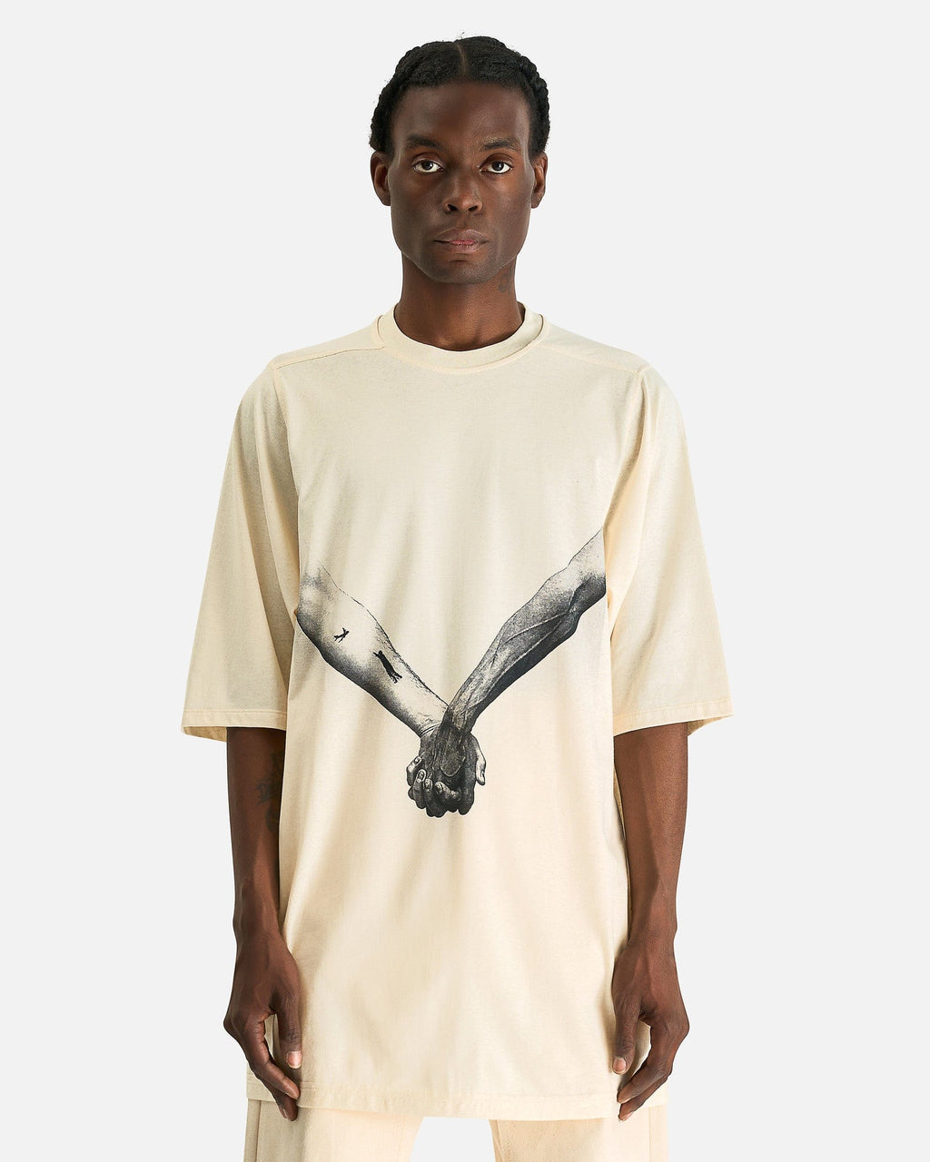 Оригінальна Jumbo Ss T In Natural Rick owens – боковий вид