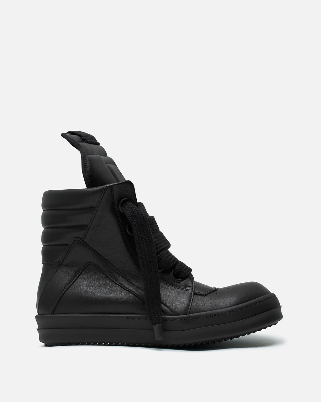 Jumbolace Geobasket In Black Rick owens – Гарантія оригінальності – боковий вид