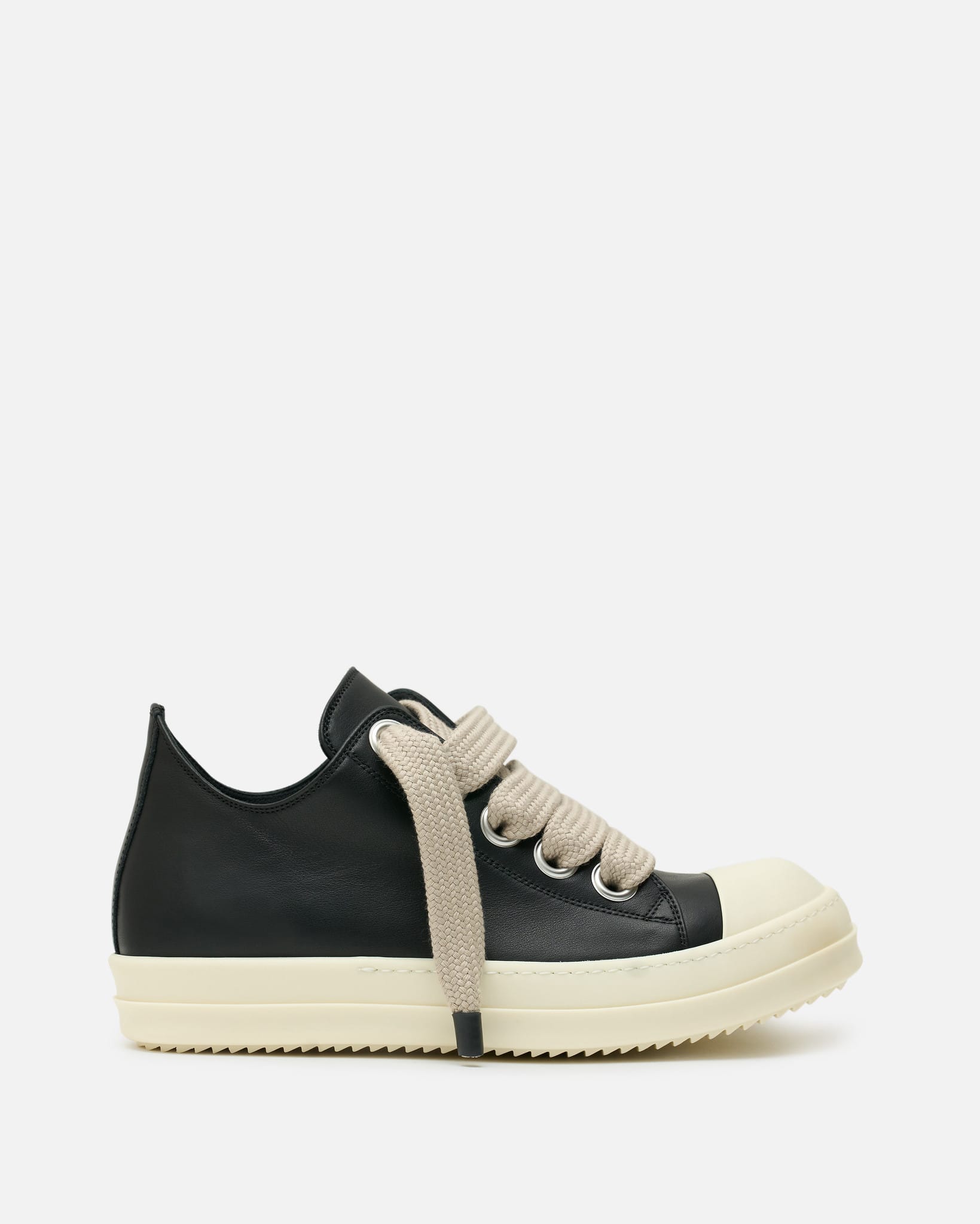 Оригінальна Jumbolace Low Sneakers In Black Rick owens – боковий вид