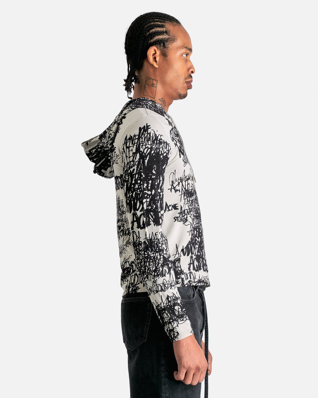 Kews Chaos Print Sweater In Light Grey Acne studios оригінал – Купити в Україні – вид ззаду