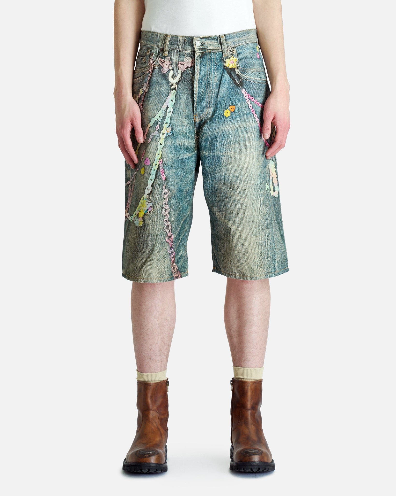 Keychain Shorts In MID Blue Acne studios – Гарантія оригінальності – боковий вид