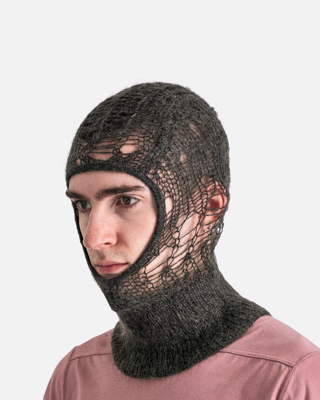 Оригінальна Knit Balaclava In Dark Dust Rick owens – збільшений вид