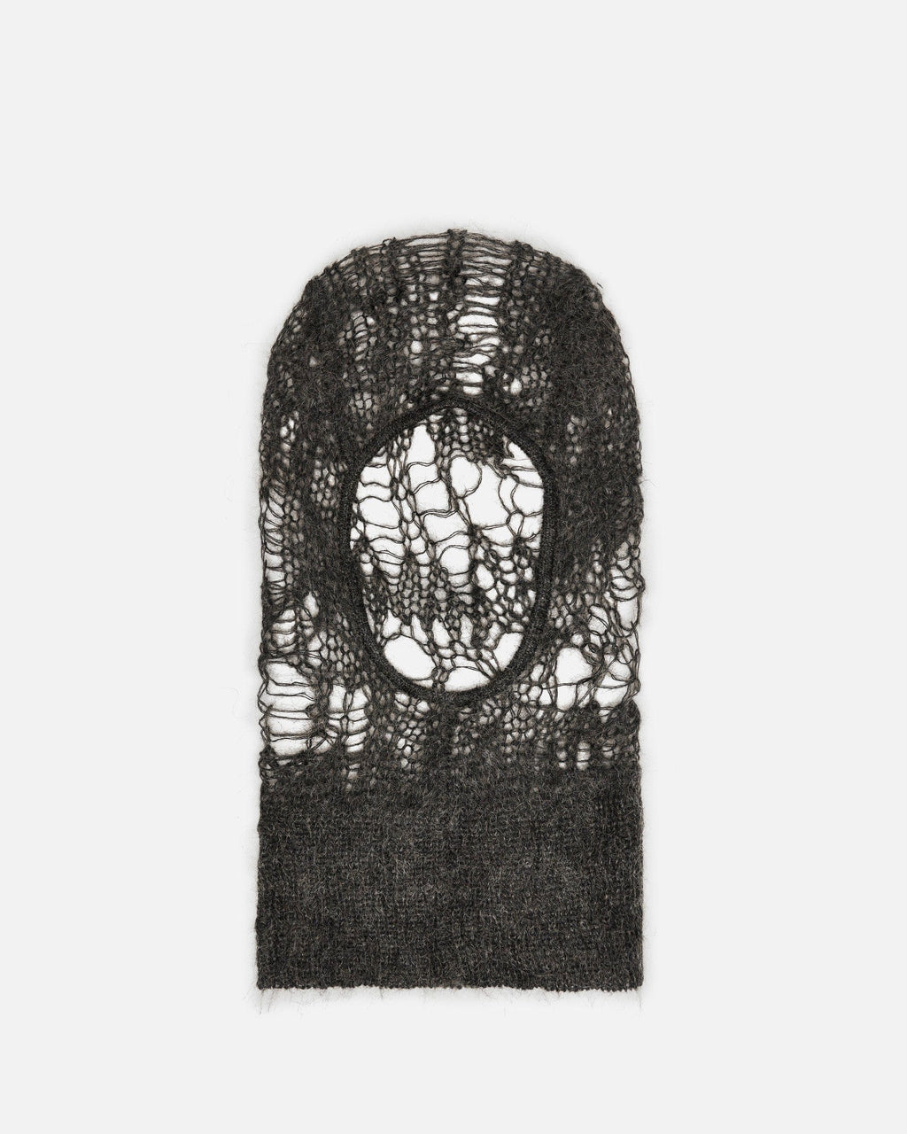 Оригінальна Knit Balaclava In Dark Dust Rick owens – боковий вид