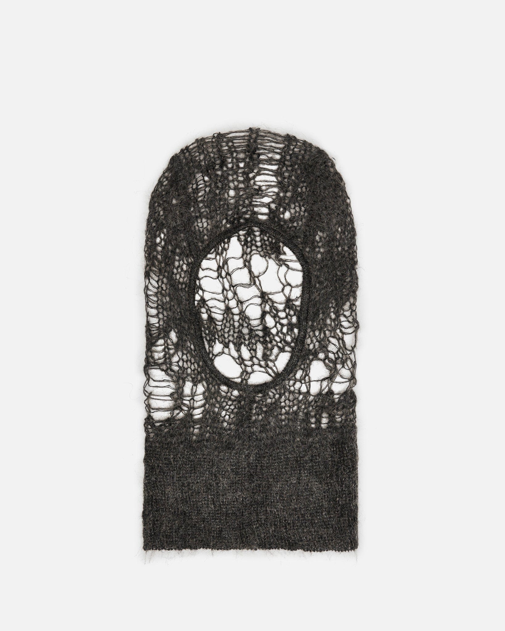 Оригінальна Knit Balaclava In Dark Dust Rick owens – боковий вид
