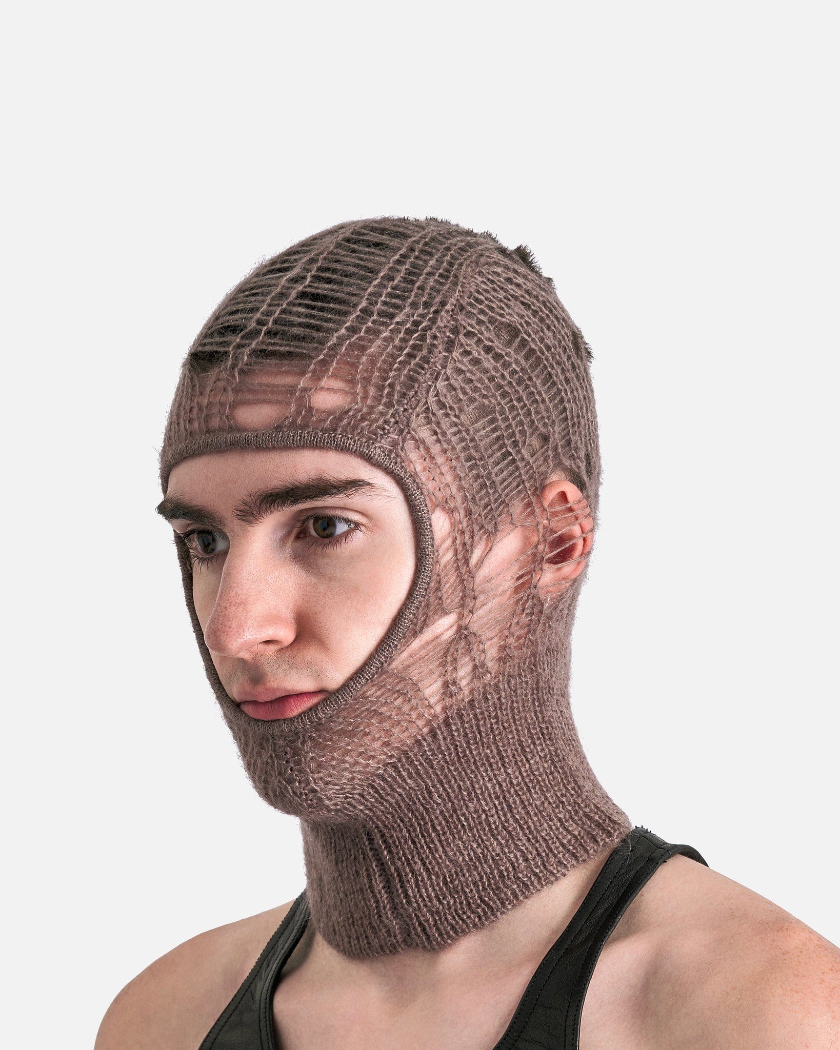 Knit Balaclava In Dust Rick owens – Гарантія оригінальності – збільшений вид