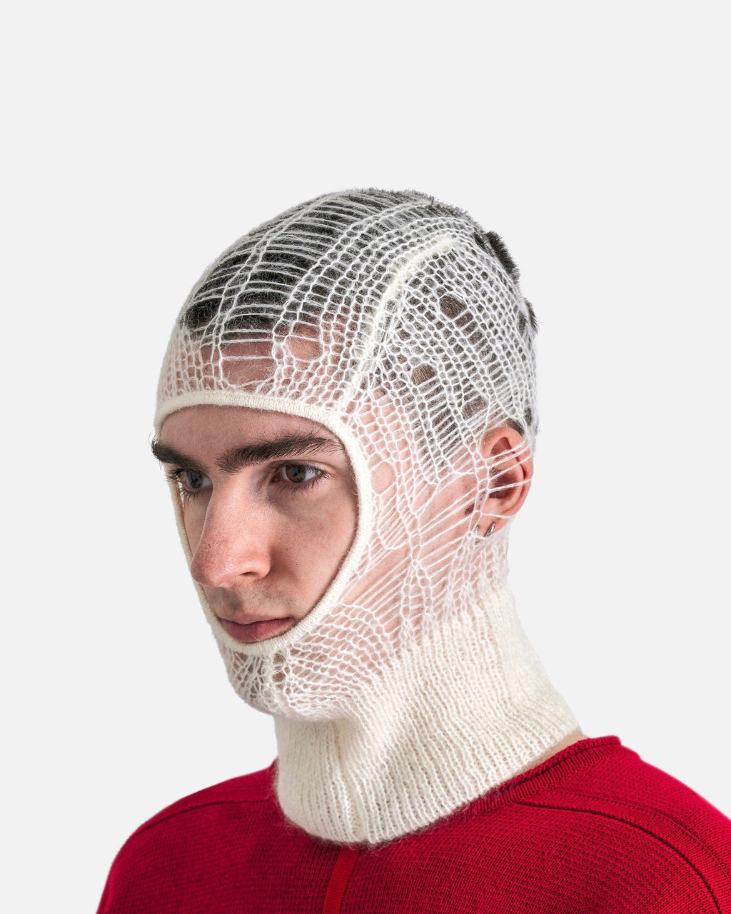 Knit Balaclava In Milk Rick owens оригінал – Купити в Україні – збільшений вид