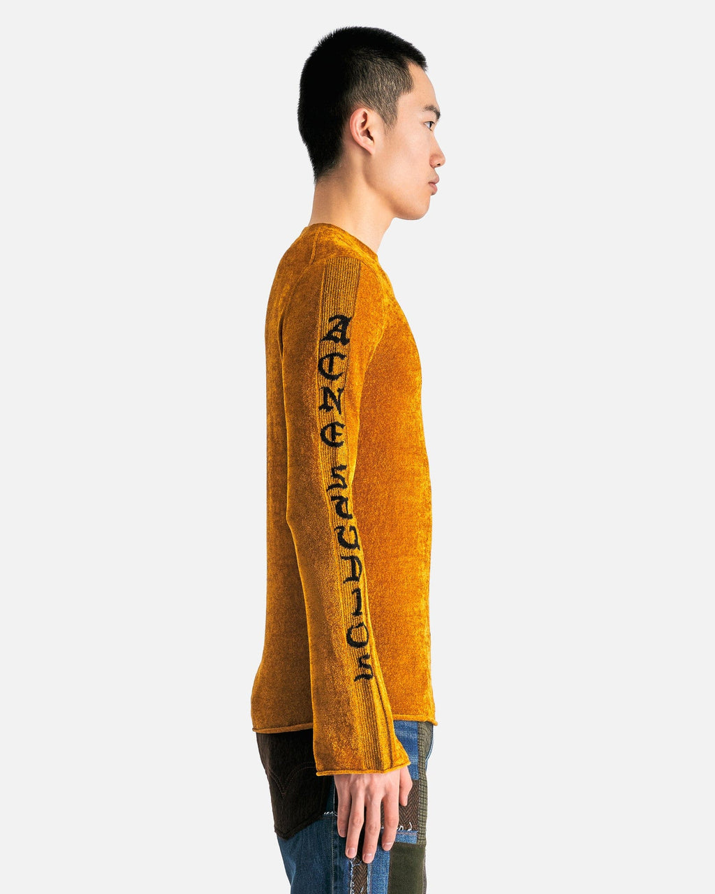 Оригінальна Knit Long Sleeve In Camel Brown Acne studios – вид ззаду