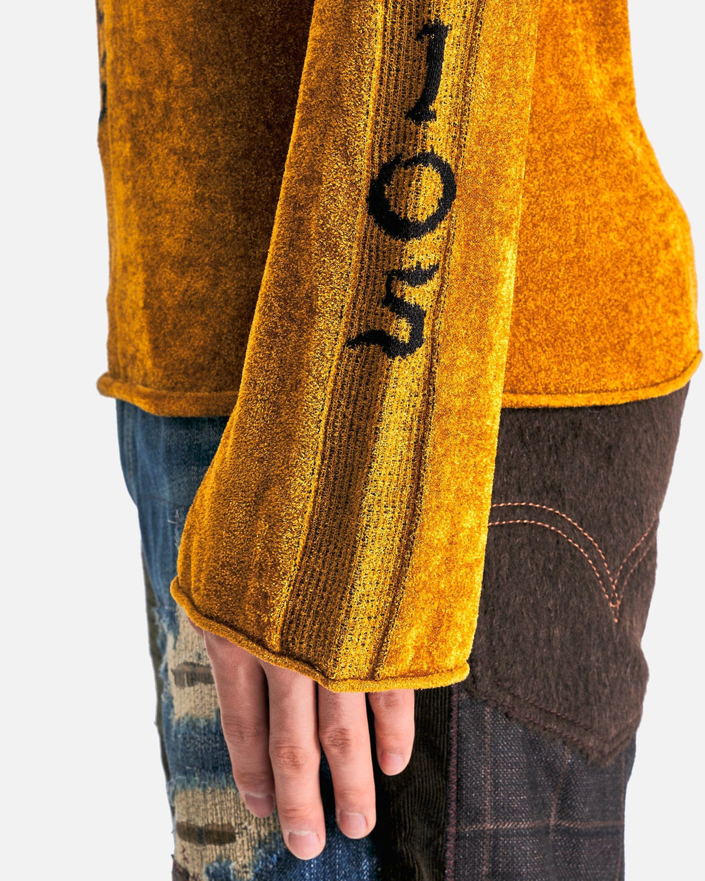 Оригінальна Knit Long Sleeve In Camel Brown Acne studios – збільшений вид