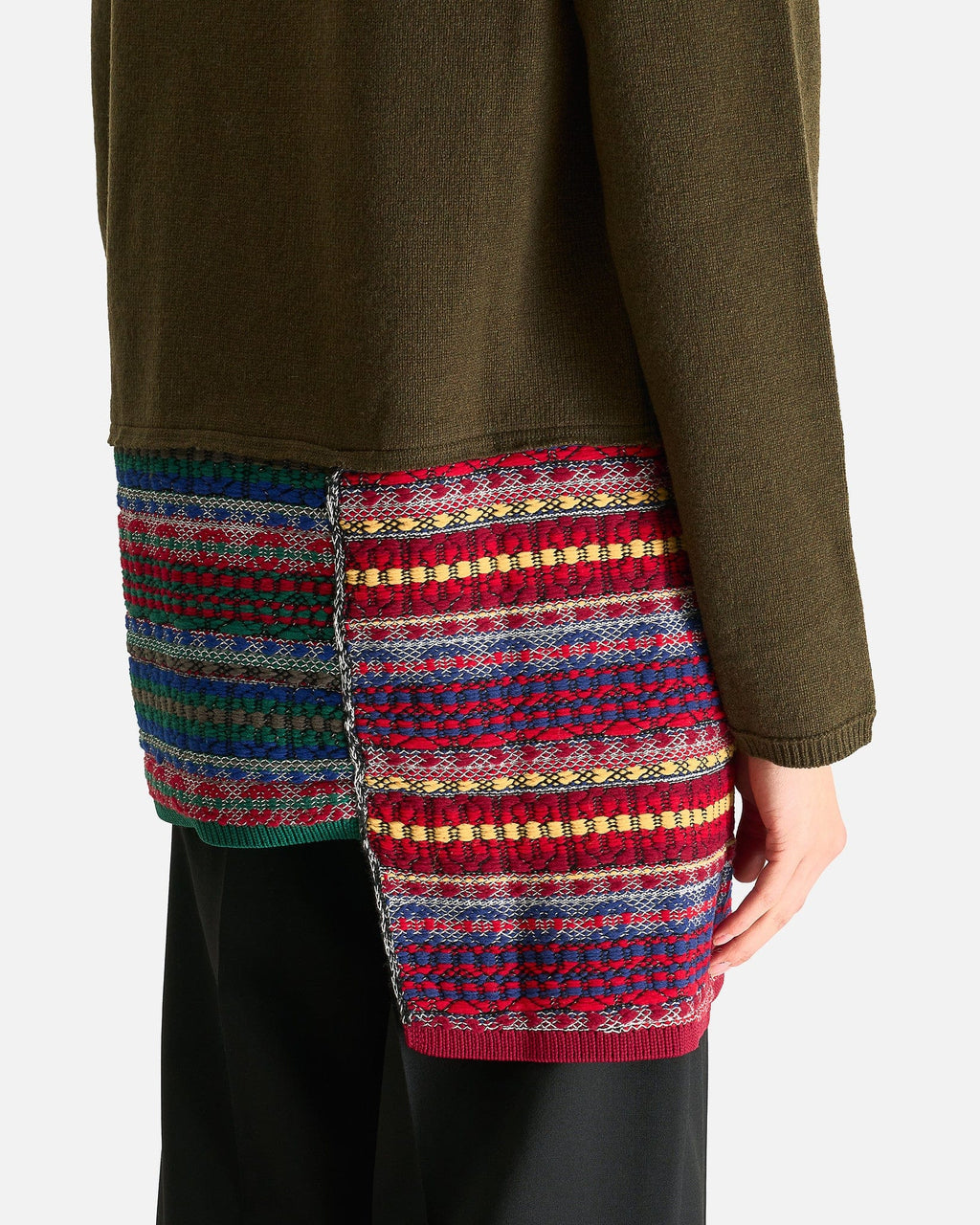 Оригінальна Knit Sweater In Khaki Comme des garcons – збільшений вид