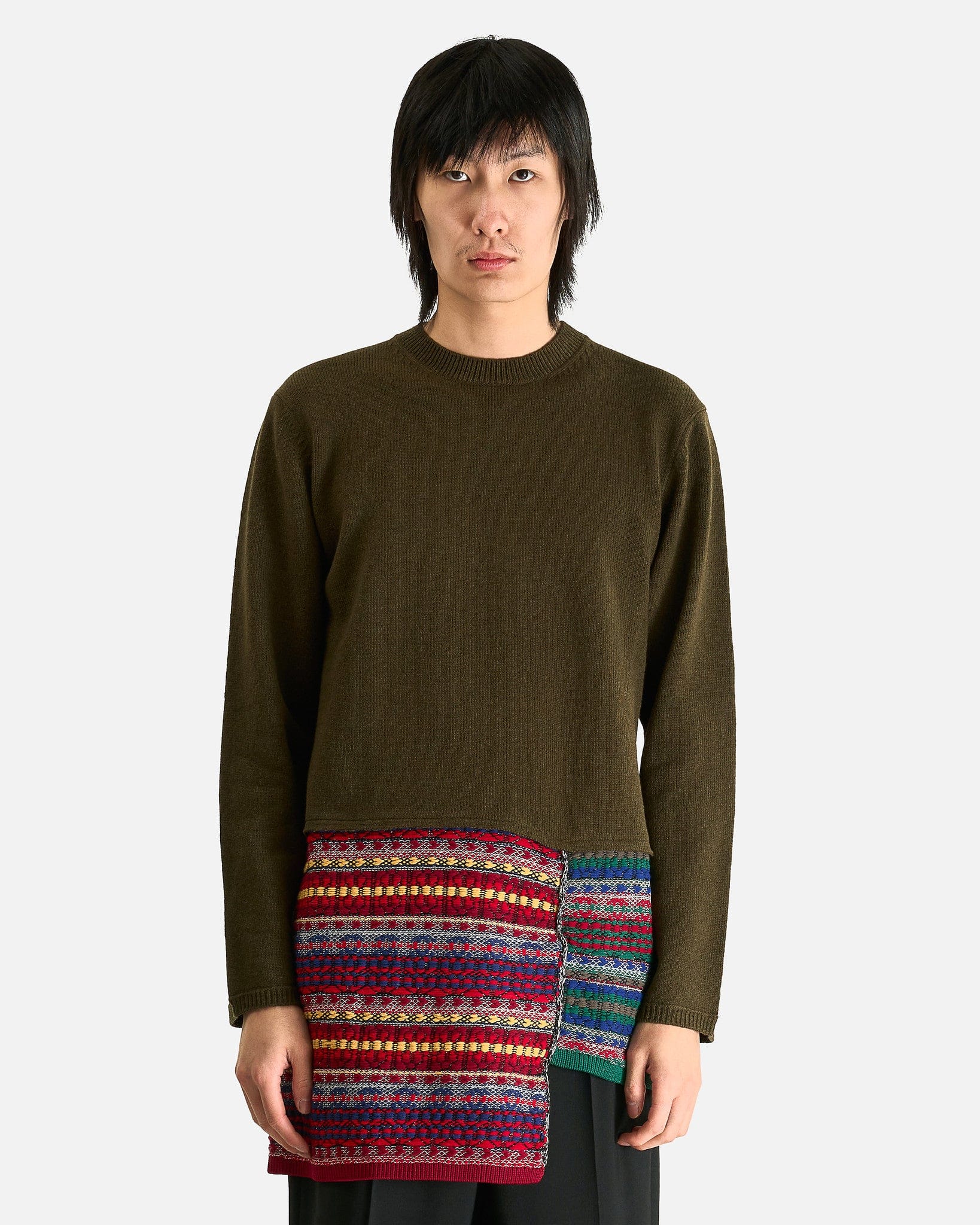 Оригінальна Knit Sweater In Khaki Comme des garcons – боковий вид