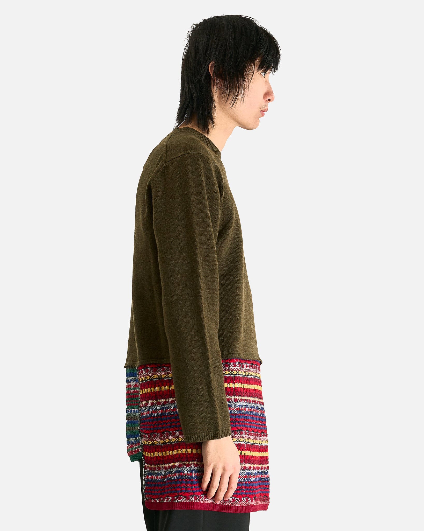 Оригінальна Knit Sweater In Khaki Comme des garcons – вид ззаду