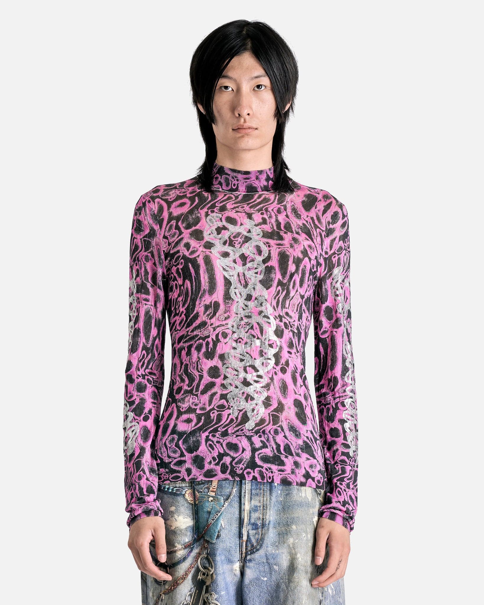 Kroggy Frog Print Sweater In Orchid Purple Acne studios оригінал – Купити в Україні – боковий вид