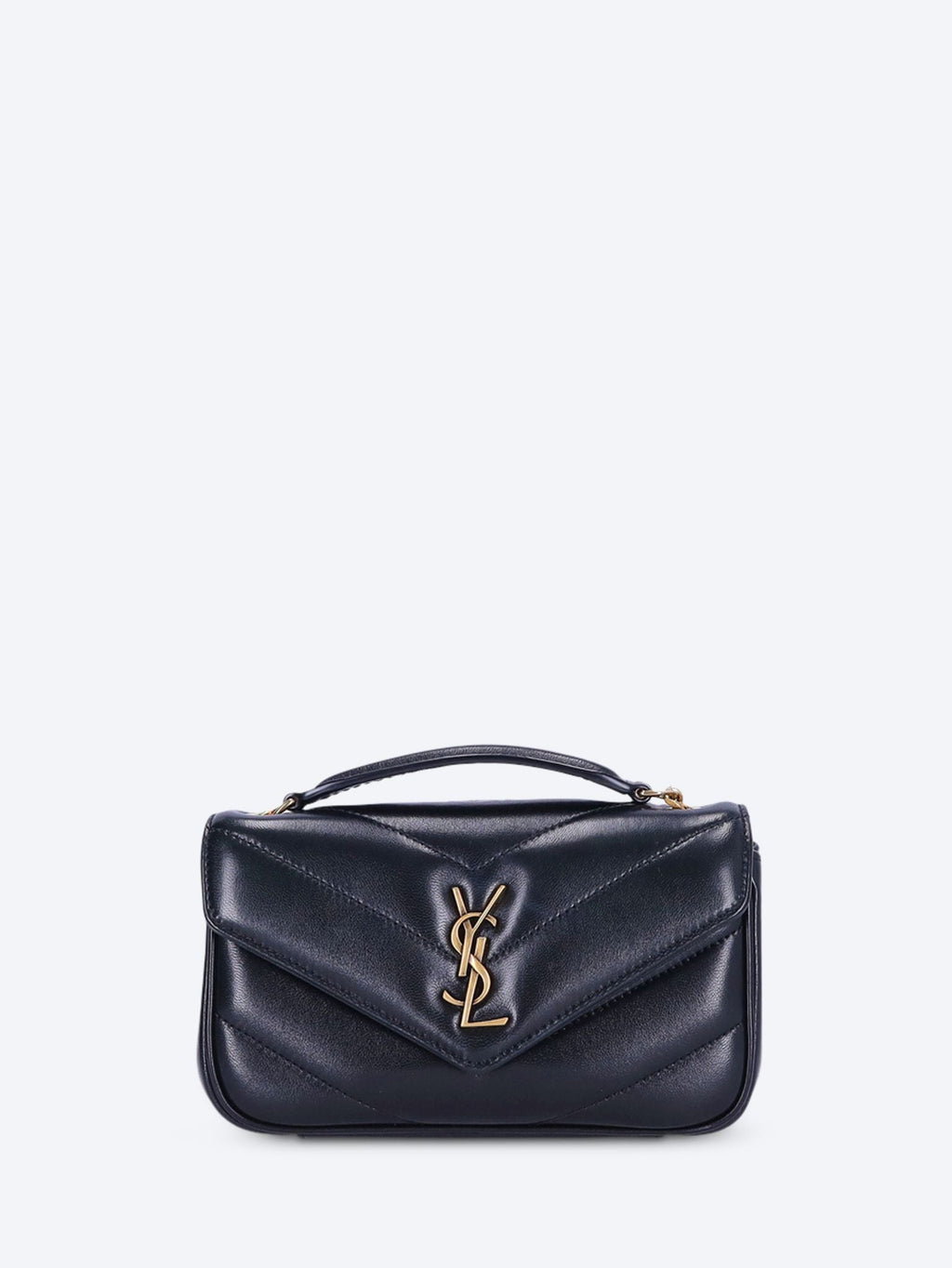 Loulou Mini Lambskin Shoulder Bag Saint laurent – Гарантія оригінальності – боковий вид