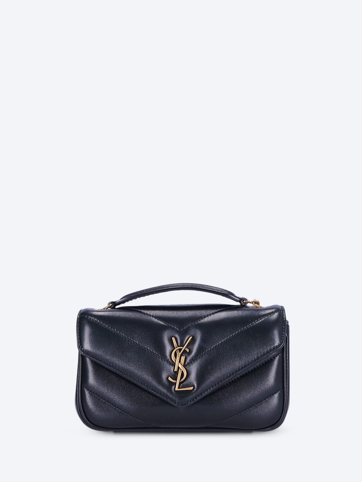 Loulou Mini Lambskin Shoulder Bag Saint laurent – Гарантія оригінальності – боковий вид