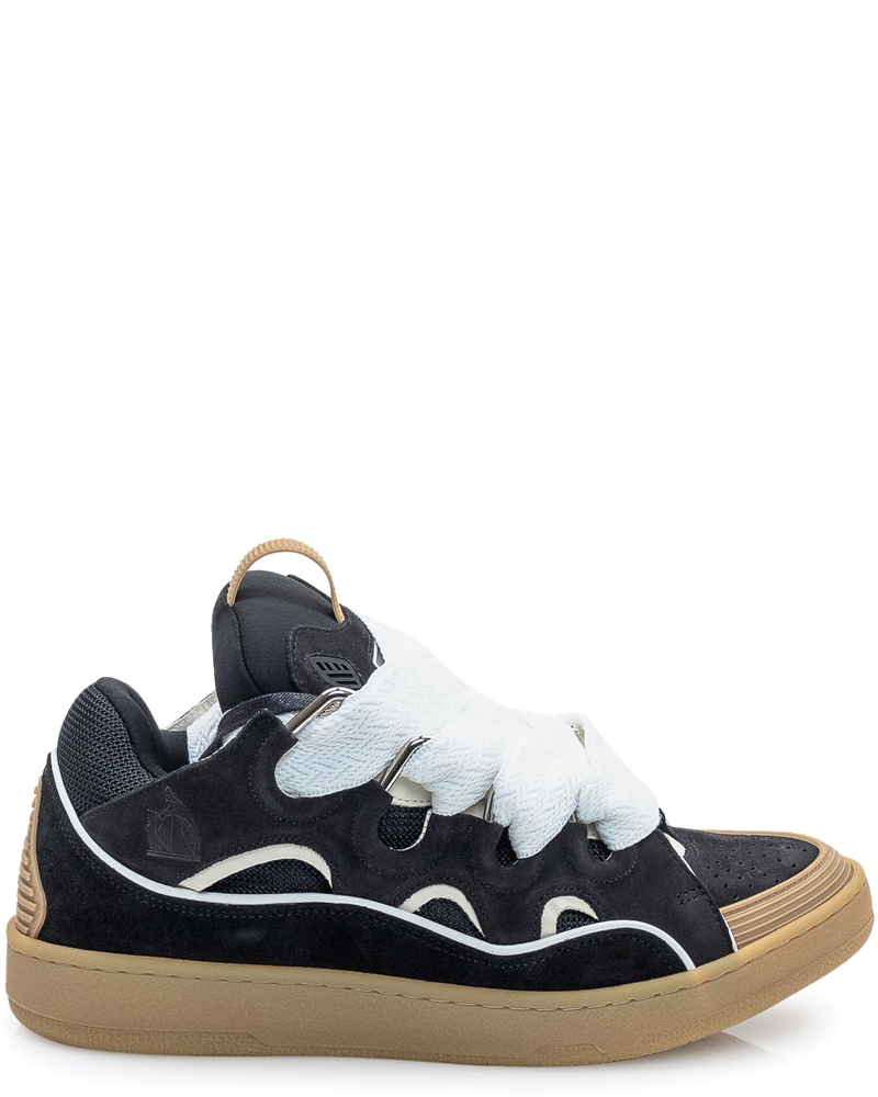 Curb Sneakers In Black Leather And Mesh Lanvin – Гарантія оригінальності